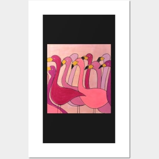 Pink Flock Posters and Art